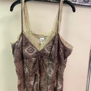 Paisley and Lace Plus-Size Cami